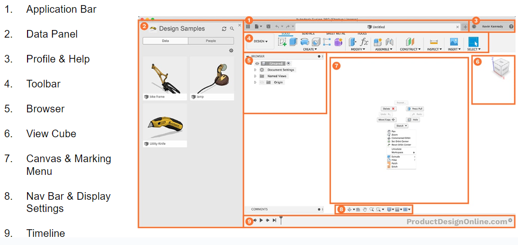 Interface with Parts List