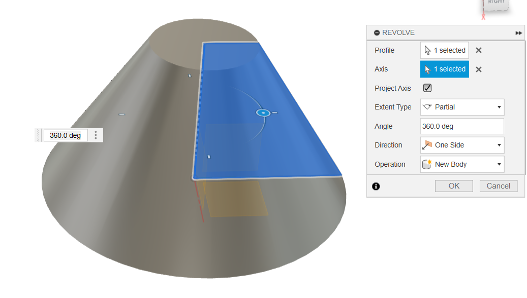 Flattened cone sketch