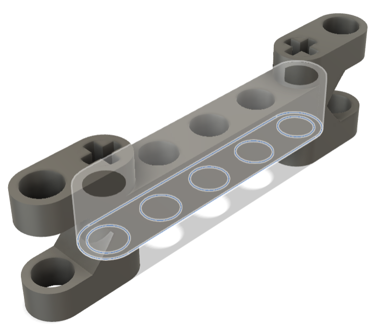 Fusion design of Lego brick body