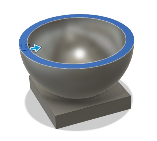 Sphere being shelled